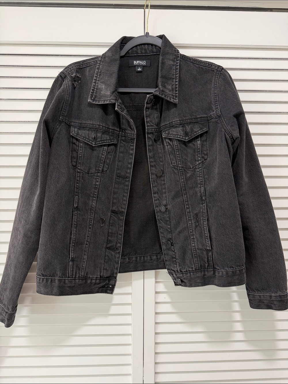 Buffalo David Bitton Women's Black Washed Denim Jacket